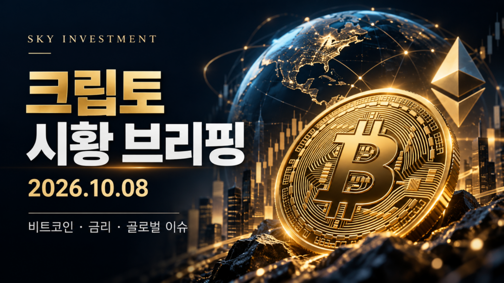 10월 8일 크립토 시황｜비트코인·금리·주요 이슈